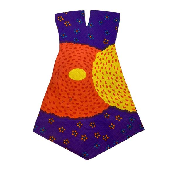 MARIMEKKO Suomi-Finland Vintage 1970's Quilted Maxi Dress - Picture 7 of 10